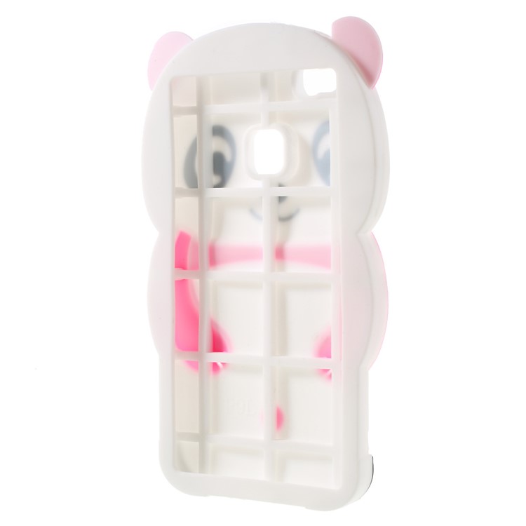For Huawei P9 Lite Cute 3D Panda Silicone Cover - Rose-2