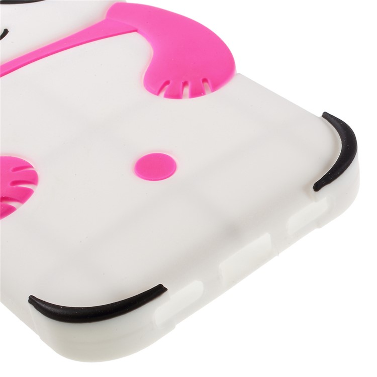 For Huawei P9 Lite Cute 3D Panda Silicone Cover - Rose-5
