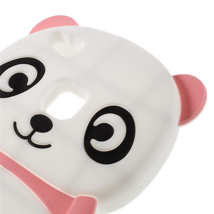 For Huawei P9 Lite Cute 3D Panda Silicone Shell - Pink-4