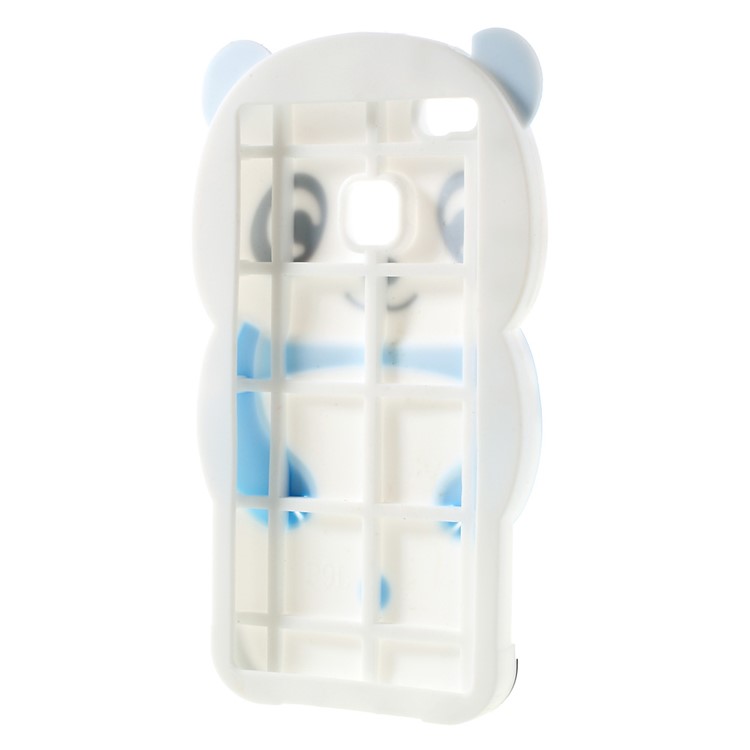 For Huawei P9 Lite Cute 3D Panda Silicone Back Case - Blue-2