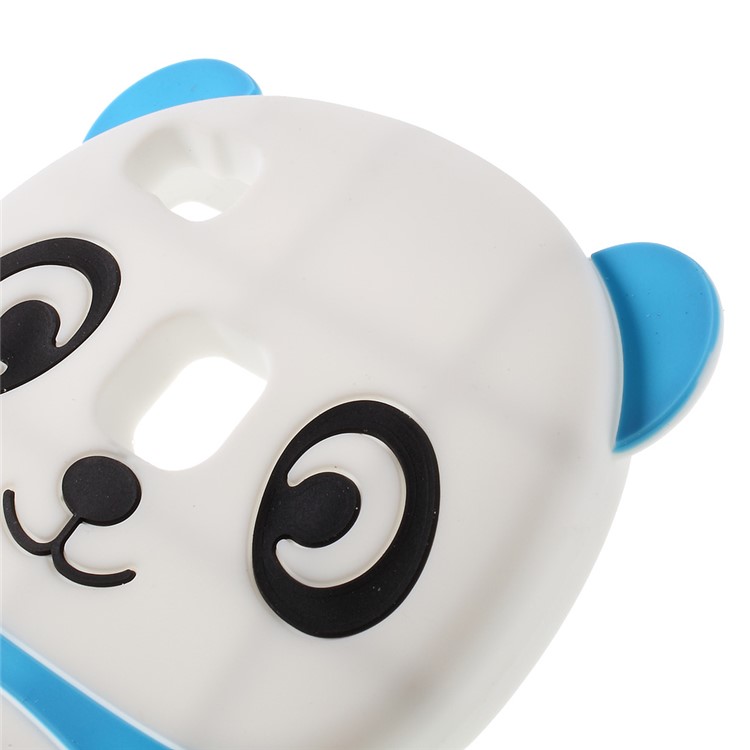 For Huawei P9 Lite Cute 3D Panda Silicone Back Case - Blue-4