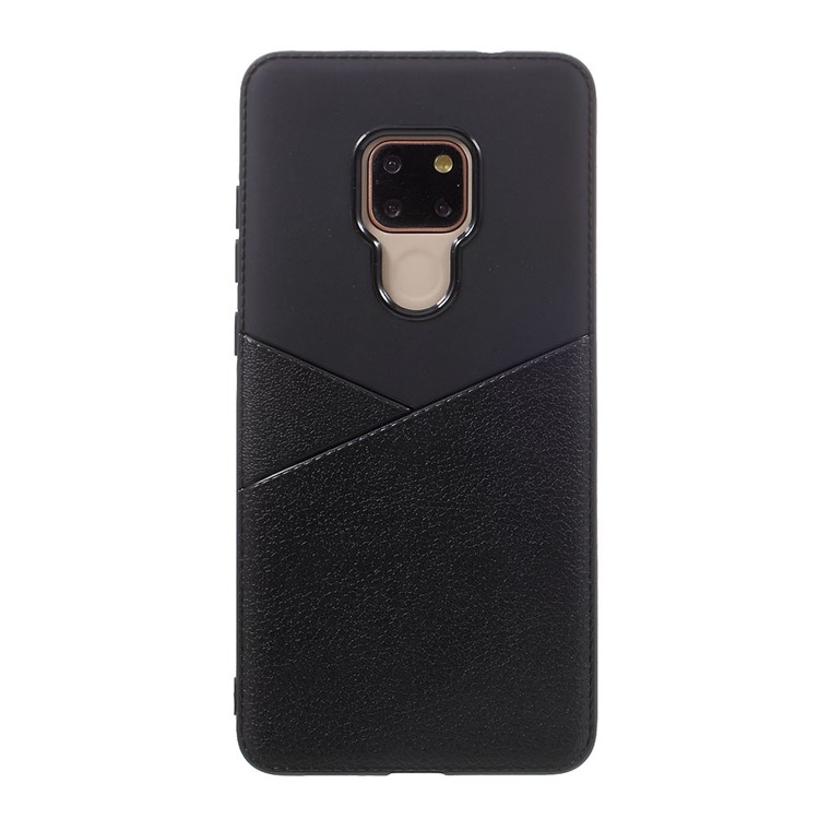 For Huawei Mate 20 Litchi Grain TPU Cell Phone Case Accessory - Black-1