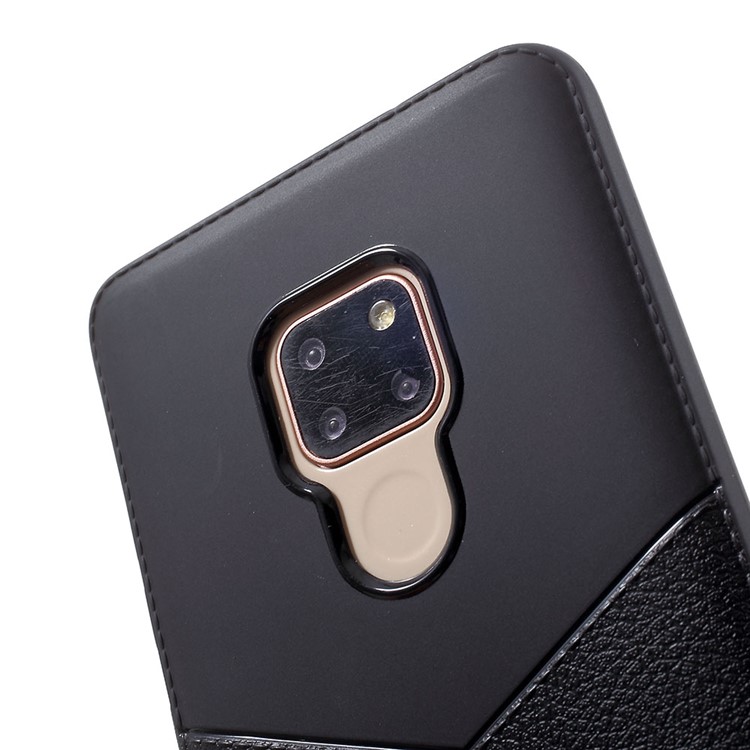 For Huawei Mate 20 Litchi Grain TPU Cell Phone Case Accessory - Black-3