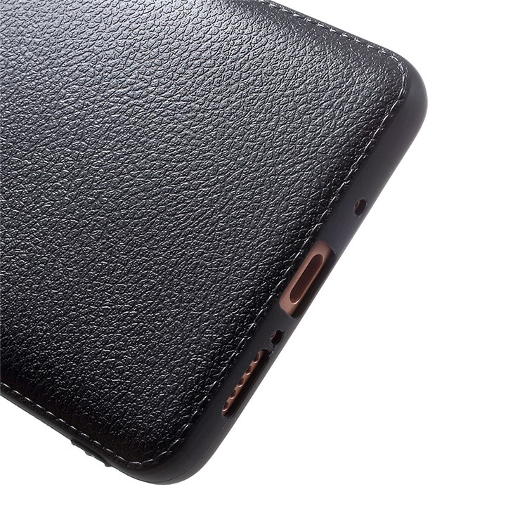 For Huawei Mate 20 Litchi Grain TPU Cell Phone Case Accessory - Black-4