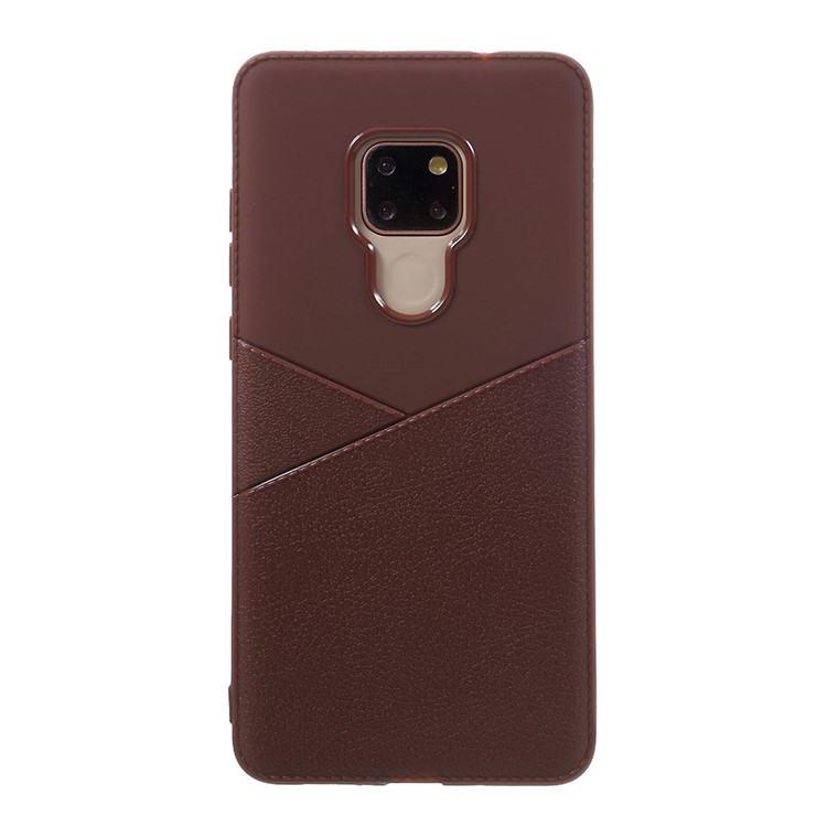 For Huawei Mate 20 Litchi Grain TPU Cell Phone Case Accessory - Brown-1