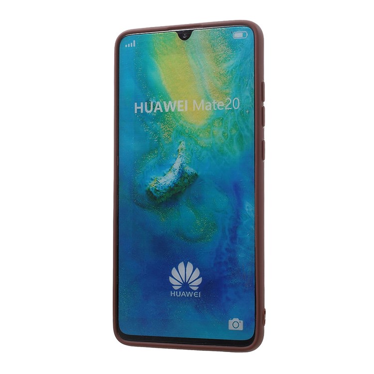 For Huawei Mate 20 Litchi Grain TPU Cell Phone Case Accessory - Brown-4