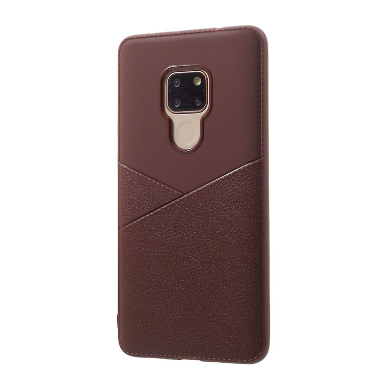 For Huawei Mate 20 Litchi Grain TPU Cell Phone Case Accessory - Brown-5
