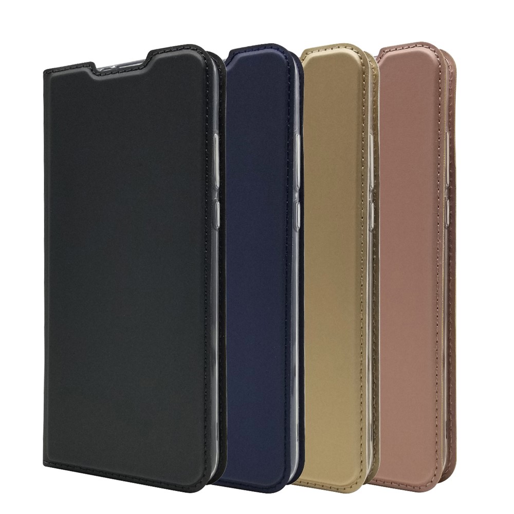 Case de Ranura de Tarjeta de Cuero de Adsorción Magnética Para Huawei P30 Lite - Negro