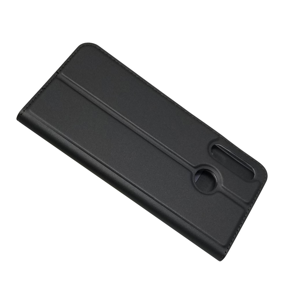 Case de Ranura de Tarjeta de Cuero de Adsorción Magnética Para Huawei P30 Lite - Negro