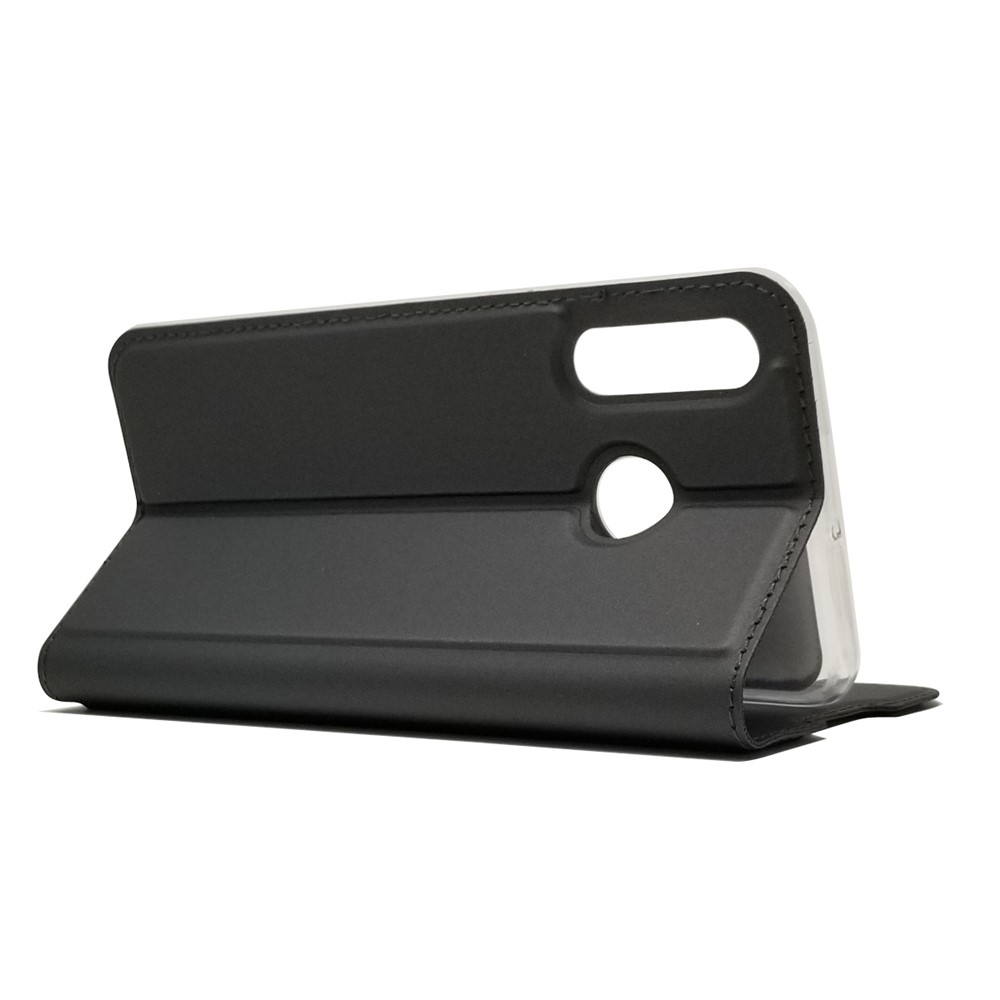 Case de Ranura de Tarjeta de Cuero de Adsorción Magnética Para Huawei P30 Lite - Negro