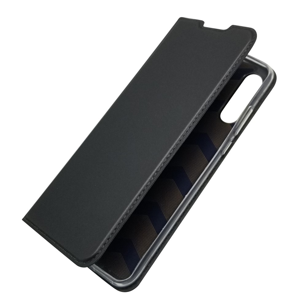 Custodia di Scheda in Pelle ad Adsorbimento Magnetico Per Huawei P30 Lite - Nero