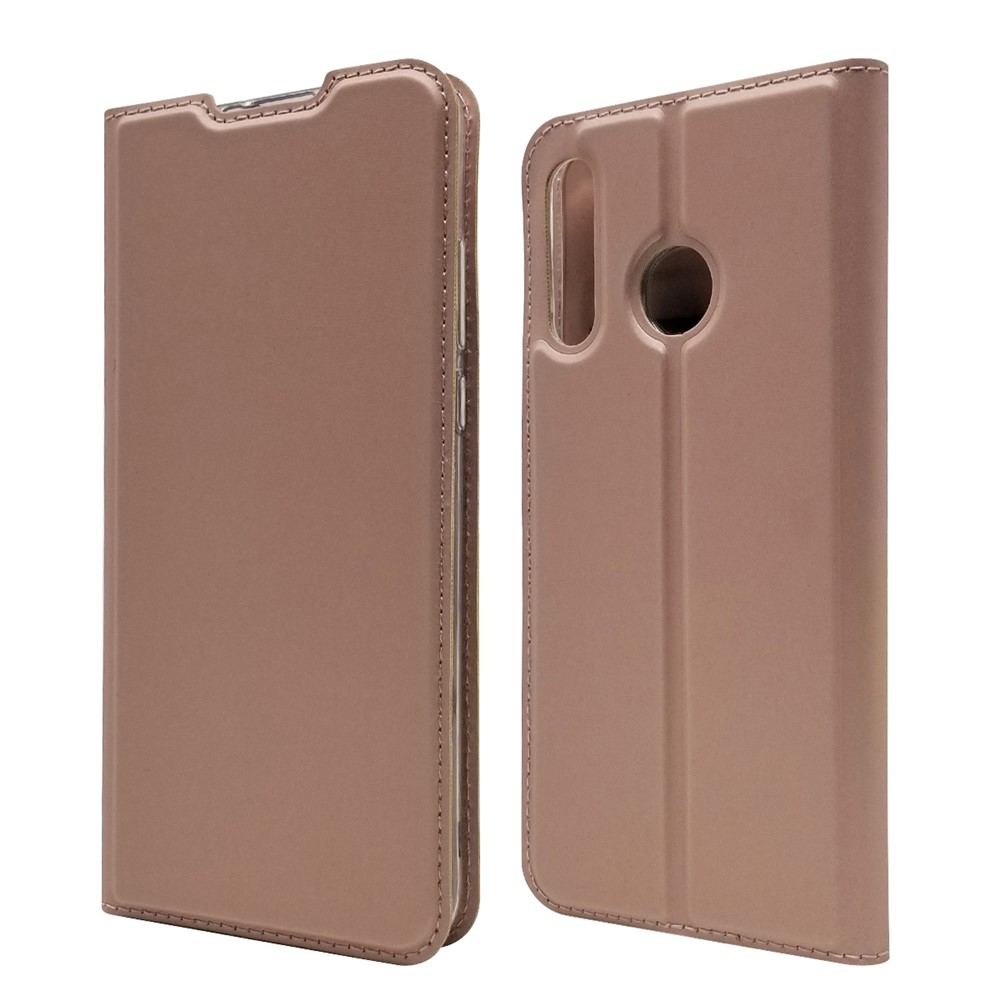 Magnetic Adsorption Leather Card Slot Case for Huawei P30 Lite - Rose Gold-2