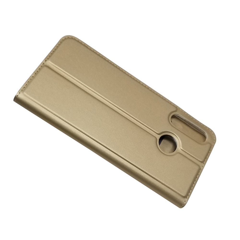 Magnetic Adsorption Leather Card Slot Case for Huawei P30 Lite - Gold-4