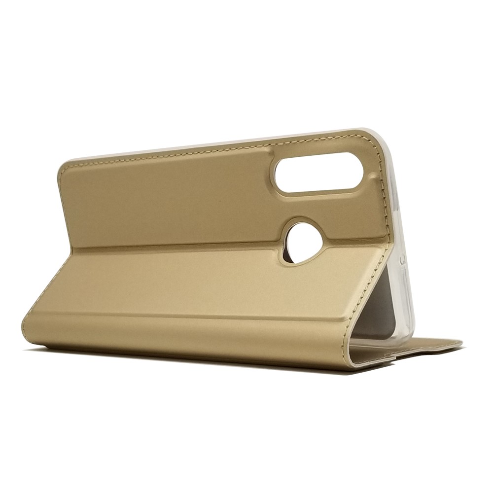 Magnetic Adsorption Leather Card Slot Case for Huawei P30 Lite - Gold-6