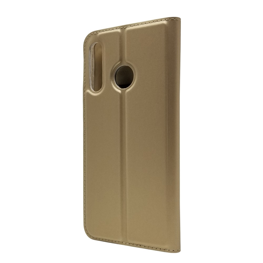 Magnetic Adsorption Leather Card Slot Case for Huawei P30 Lite - Gold-9
