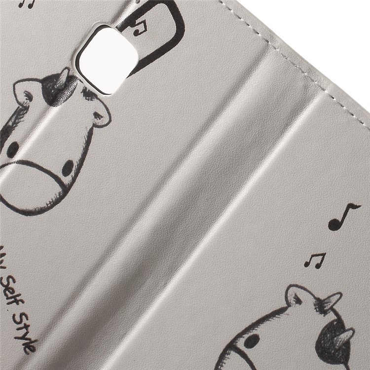 Leather Wallet Stand Phone Case for Huawei P9 Lite - Giraffe-6