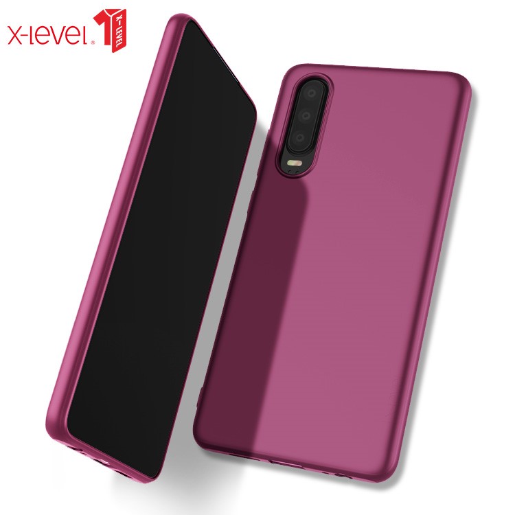 X-LEVEL Ultra-thin Matte TPU Phone Case Cover for Huawei P30 - Wine Red-2
