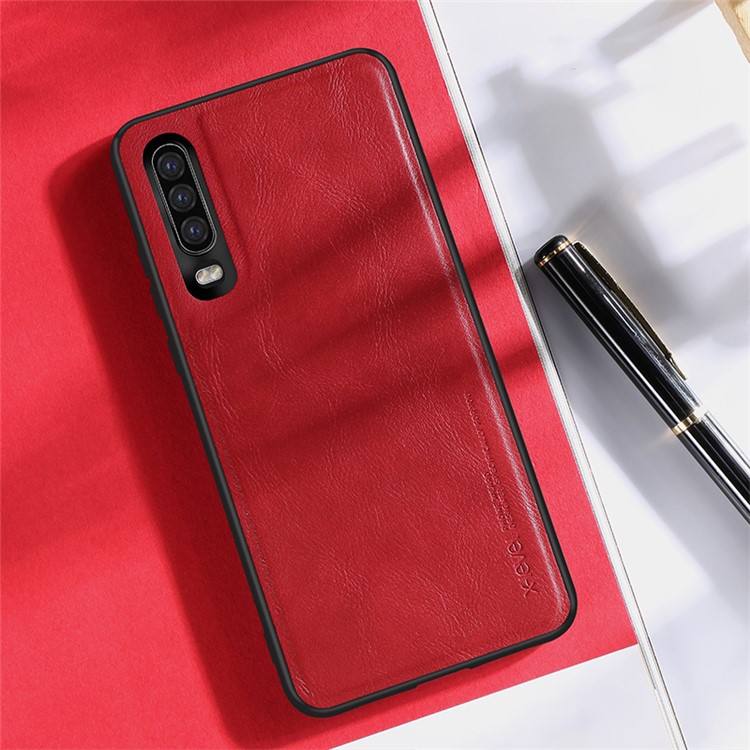 X-LEVEL PU Leather Coated TPU Phone Case for Huawei P30 - Red-1