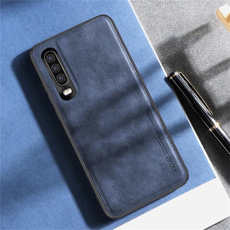 X-LEVEL PU Leather Coated TPU Phone Case for Huawei P30 - Blue-1