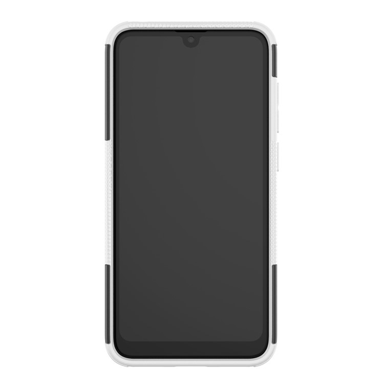 Tyre Pattern PC TPU Hybrid Phone Shell with Kickstand for Huawei Y7 Pro (2019) / Y7 (2019) / Enjoy 9 - White-5