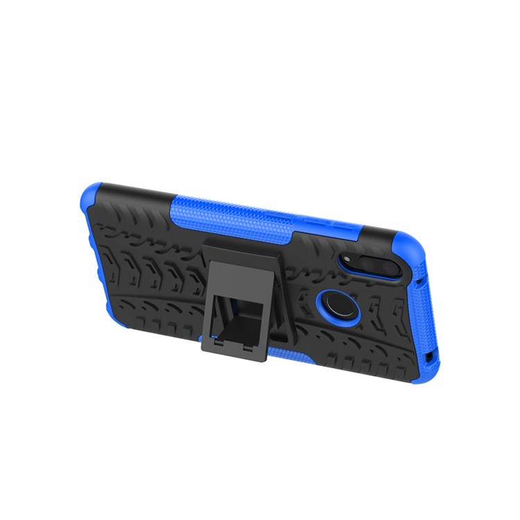 Tyre Pattern PC TPU Hybrid Phone Shell with Kickstand for Huawei Y7 Pro (2019) / Y7 (2019) / Enjoy 9 - Blue-7