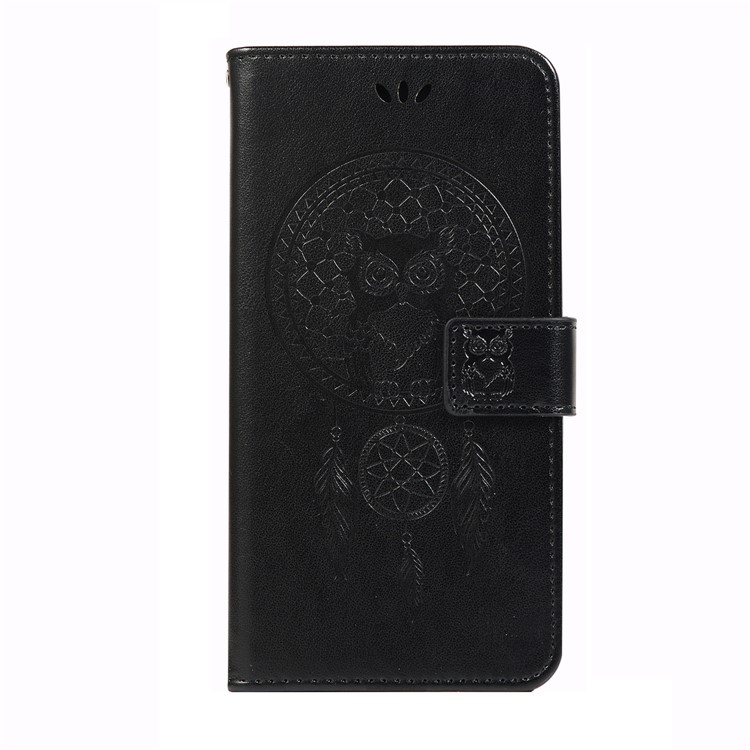 HAT PRINCE Imprinted Owl Wallet Leather Cover for Huawei P30 Pro - Black-2