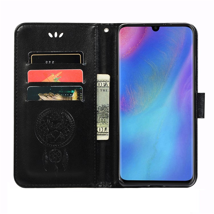 HAT PRINCE Imprinted Owl Wallet Leather Cover for Huawei P30 Pro - Black-4