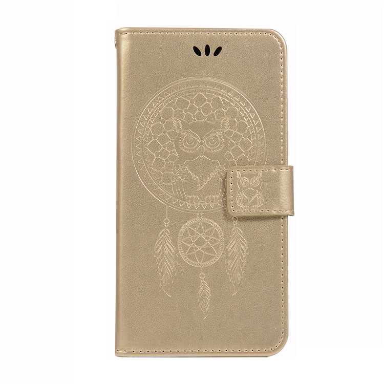 HAT PRINCE Imprinted Owl Wallet Leather Cover for Huawei P30 Pro - Gold-2