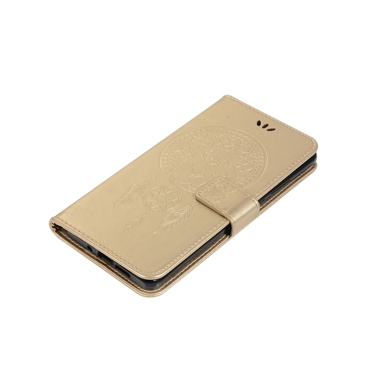 HAT PRINCE Imprinted Owl Wallet Leather Cover for Huawei P30 Pro - Gold-7