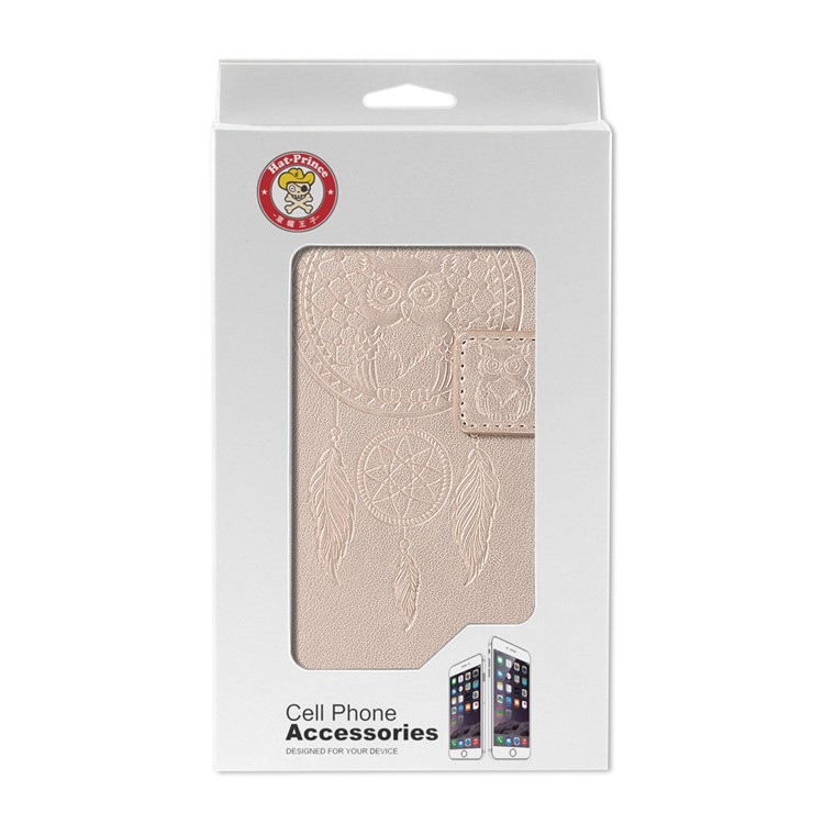 HAT PRINCE Imprinted Owl Wallet Leather Cover for Huawei P30 Pro - Gold-8