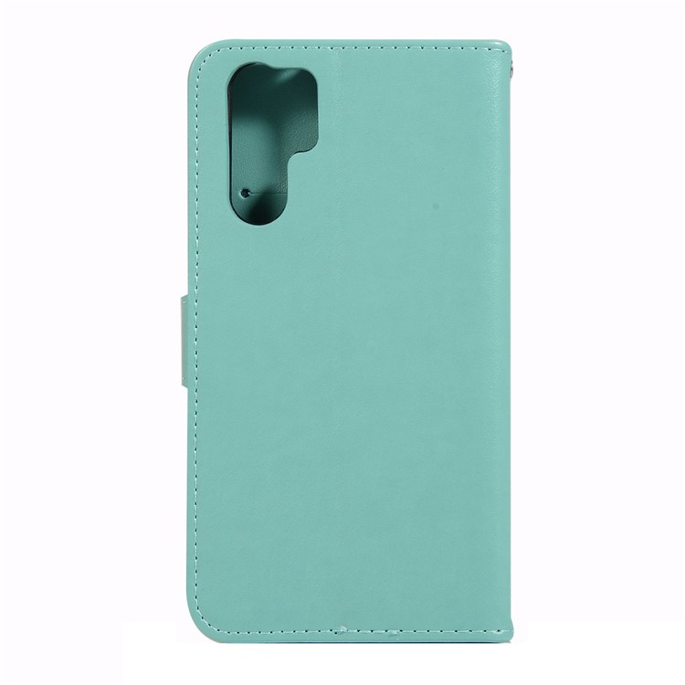 HAT PRINCE Imprinted Owl Wallet Leather Cover for Huawei P30 Pro - Cyan-3