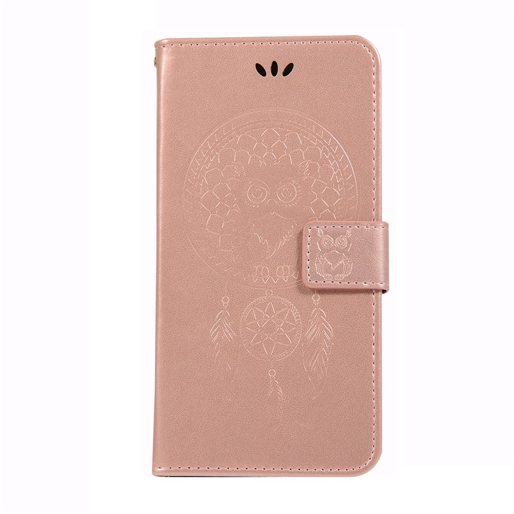 HAT PRINCE Imprinted Owl Wallet Leather Cover for Huawei P30 Pro - Rose Gold-2