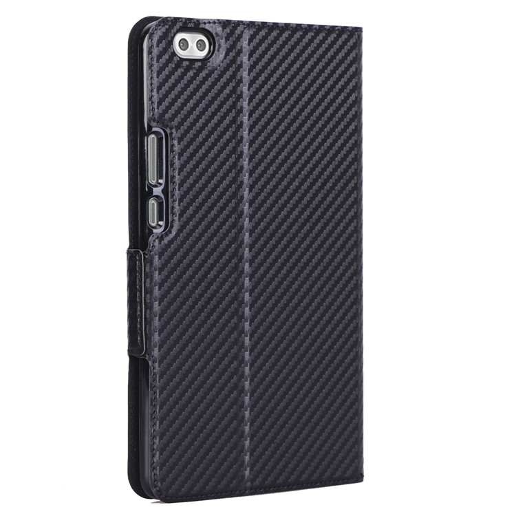 WY-1595A Carbon Fiber Texture PU Leather Stand Casing for Huawei Honor WaterPlay 8 inch D-02K (Japan) - Black-6