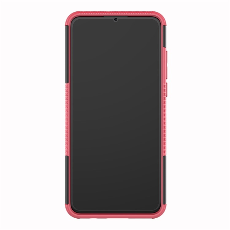 For Huawei P30 Lite Cool Tyre Kickstand PC + TPU Hybrid Protection Case Cover - Rose-6