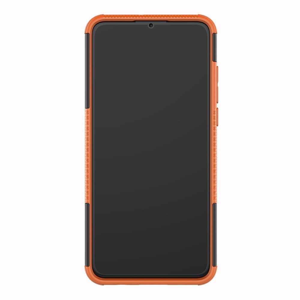 Pour Huawei P30 Lite Cool Tire Kickstand PC + TPU Hybrid Protection Cover Couverture - Orange-6