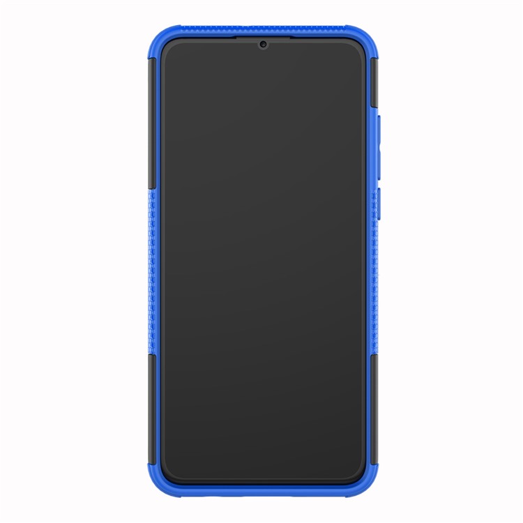 For Huawei P30 Lite Cool Tyre Kickstand PC + TPU Hybrid Protection Case Cover - Blue-6