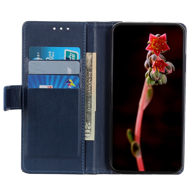 PU Leather Mobile Phone Case with Wallet Stand for Huawei Y6 (2019) - Dark Blue-3