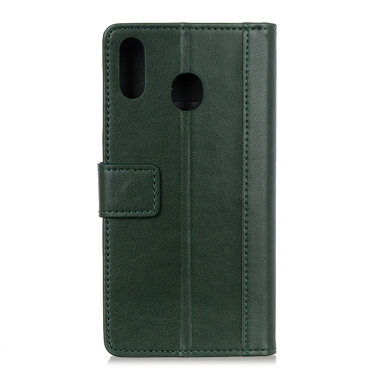 PU Leather Mobile Phone Case with Wallet Stand for Huawei Y6 (2019) - Green-6