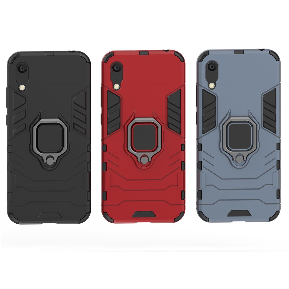 PC + TPU Hybrid Tele Shell Para Huawei Y6 Pro (2019) - Preto