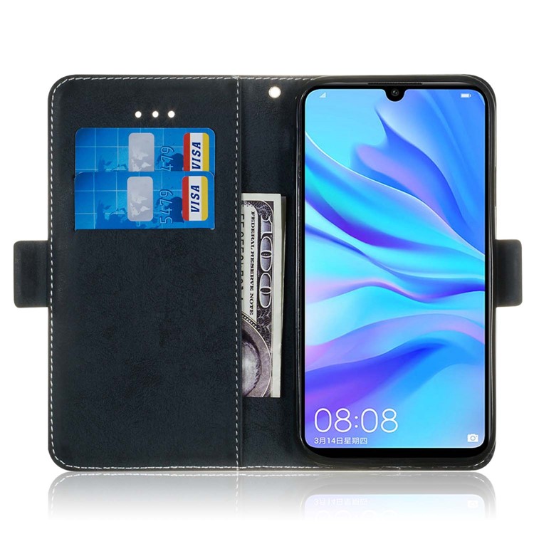 Retro Style PU Leather Flip Cover for Huawei P30 Lite / nova 4e - Gold-8