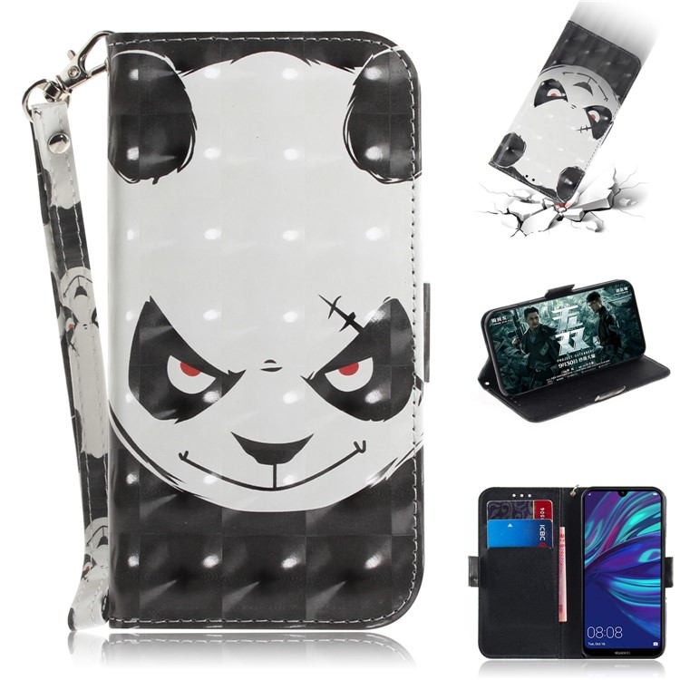 Pattern Printing Light Spot Decor Leather Wallet Case for Huawei P30 Lite New Edition/P30 Lite/nova 4e - Panda Pattern-1