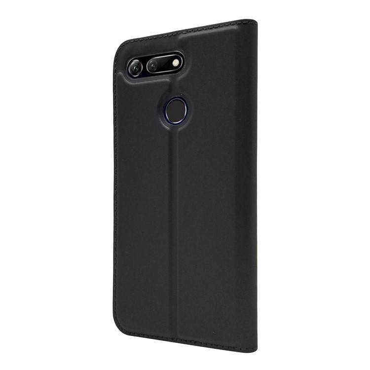 Magnetic Adsorption Leather Card Holder Case for Huawei Honor View 20 / Honor V20 - Black-5