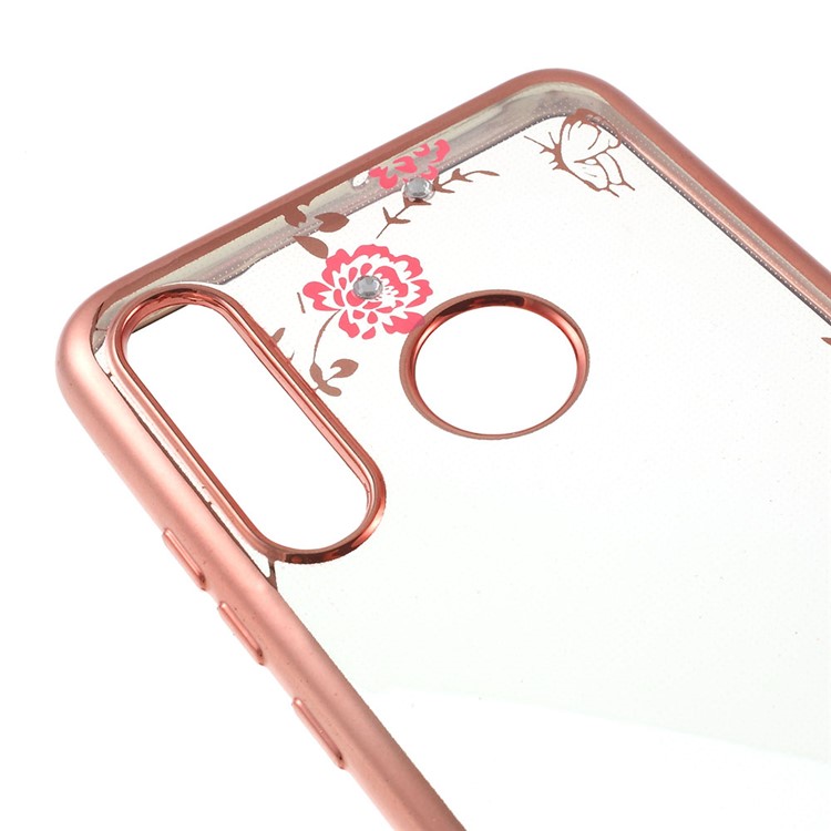 Electroplated TPU Rhinestone Phone Case Cover for Huawei P30 Lite / nova 4e - Rose Gold-4