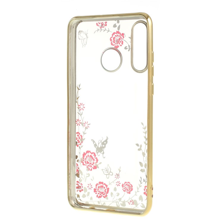 Electroplated TPU Rhinestone Phone Case Cover for Huawei P30 Lite/nova 4e/P30 lite New Edition - Gold-3