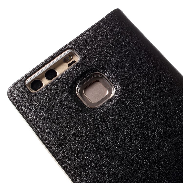 View Window Leather Flip Case for Huawei P9 - Black-5