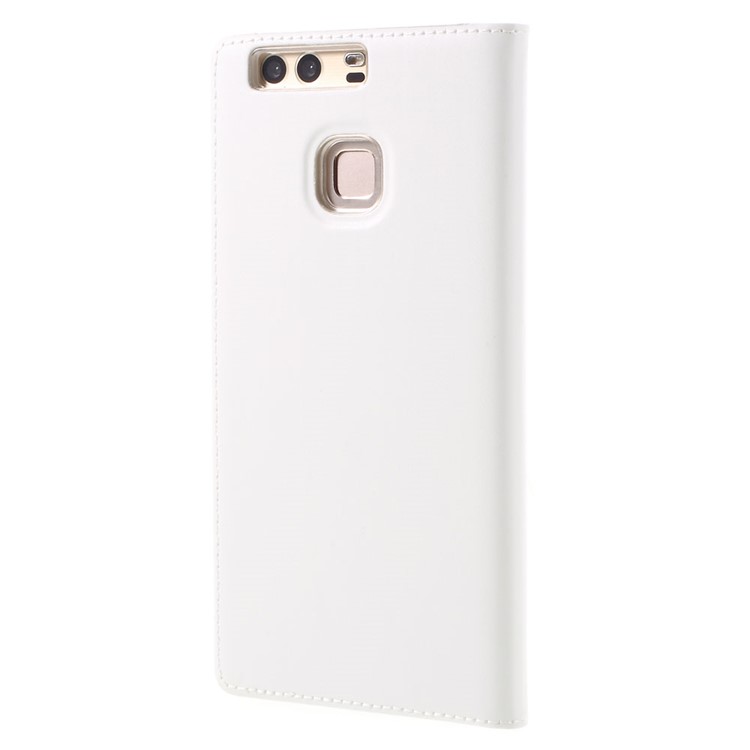 View Window Leather Folio Cover for Huawei P9 - White-2