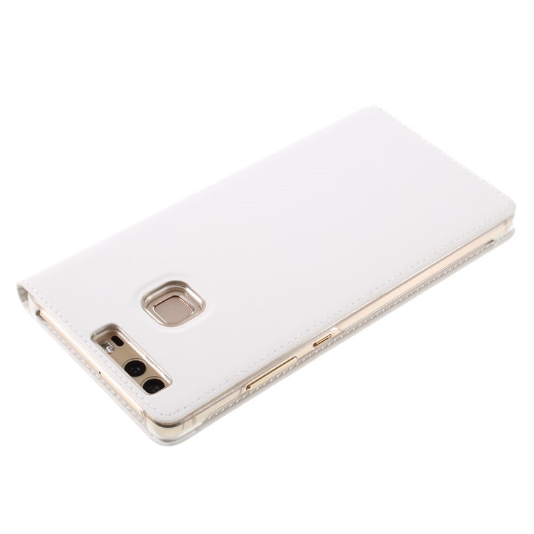View Window Leather Folio Cover for Huawei P9 - White-6