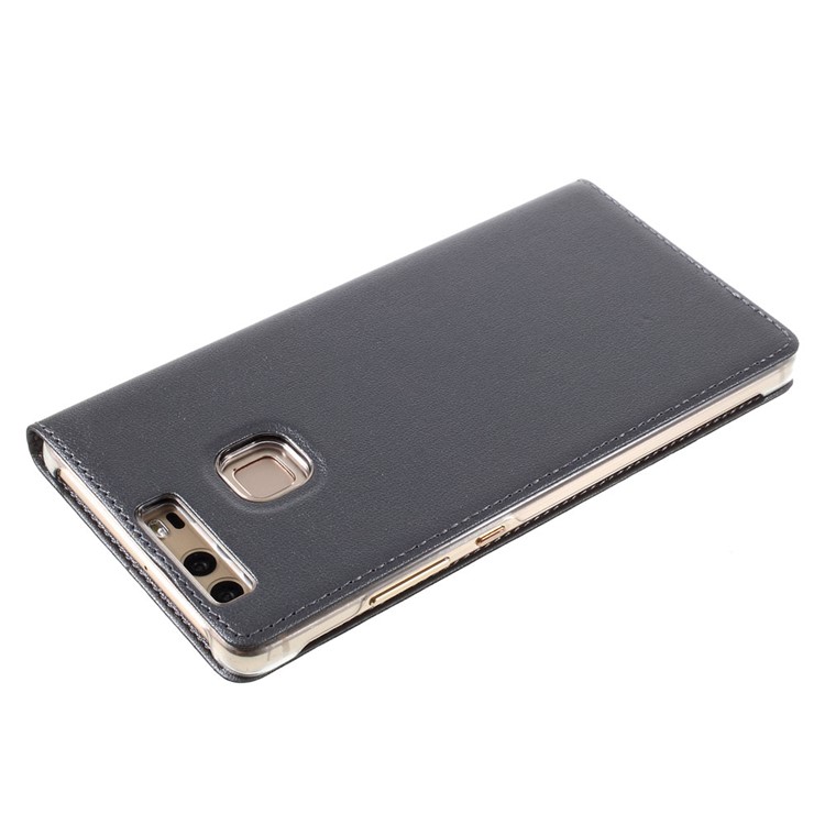 View Window Leather Flip Phone Shell for Huawei P9 - Grey-5