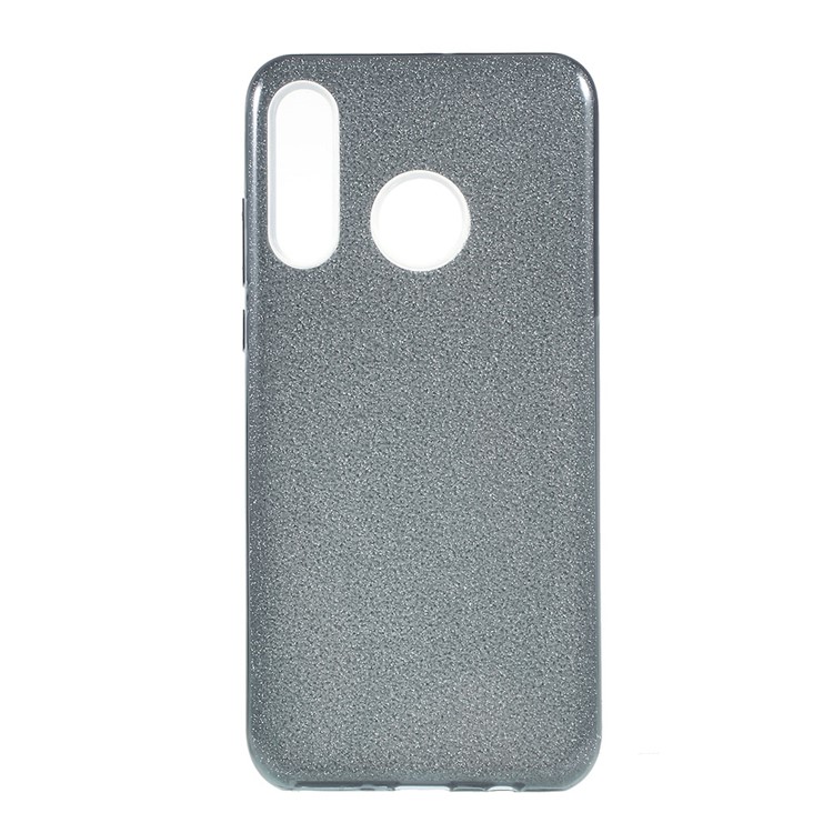 3-in-1 Glittery Powder Paper TPU + PC Hybrid Case Phone Cover for Huawei P30 Lite/nova 4e/P30 lite New Edition - Black-2