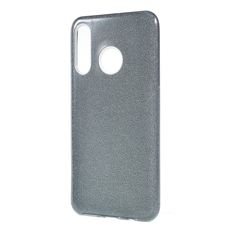 3-in-1 Glittery Powder Paper TPU + PC Hybrid Case Phone Cover for Huawei P30 Lite/nova 4e/P30 lite New Edition - Black-3
